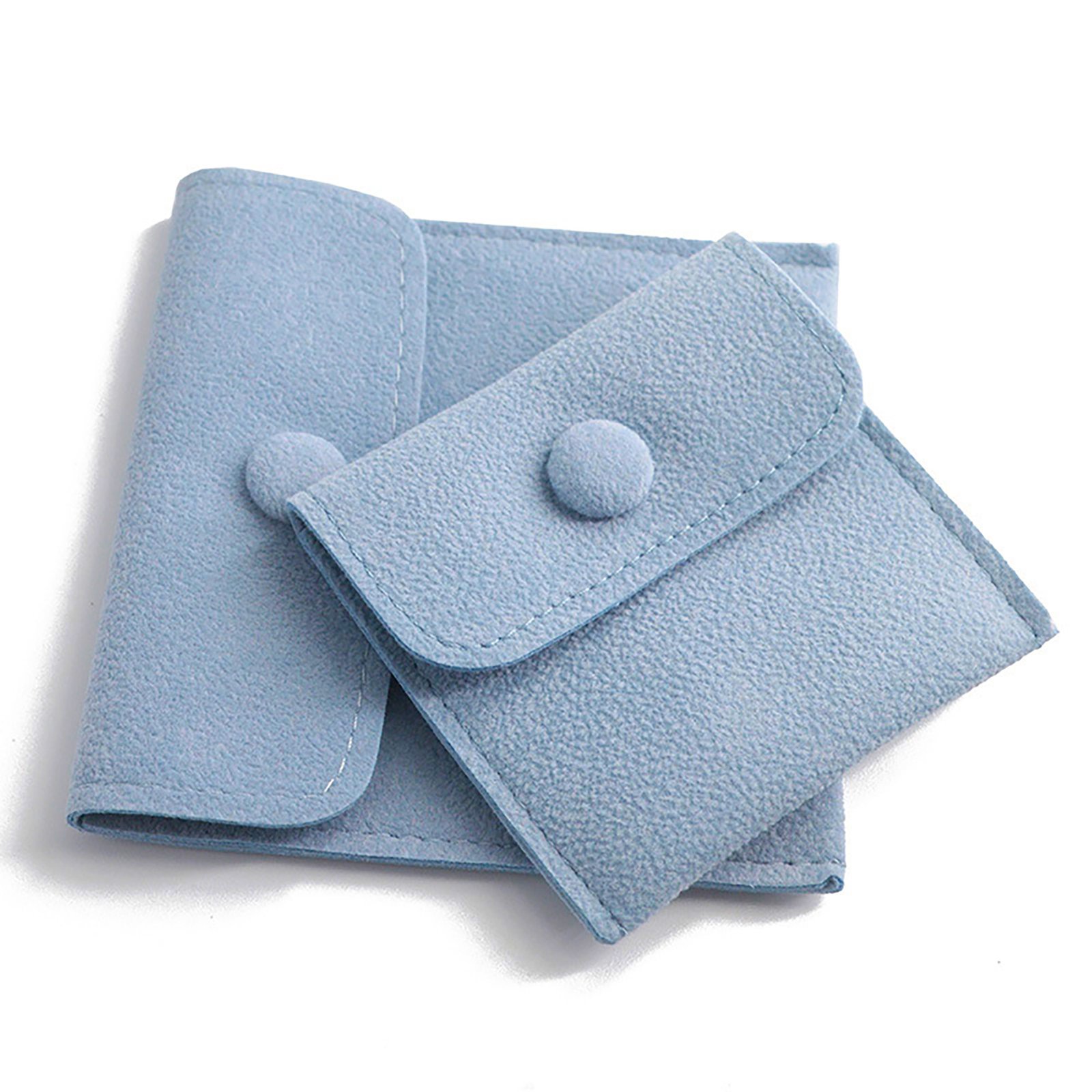 blue jewelry pouch